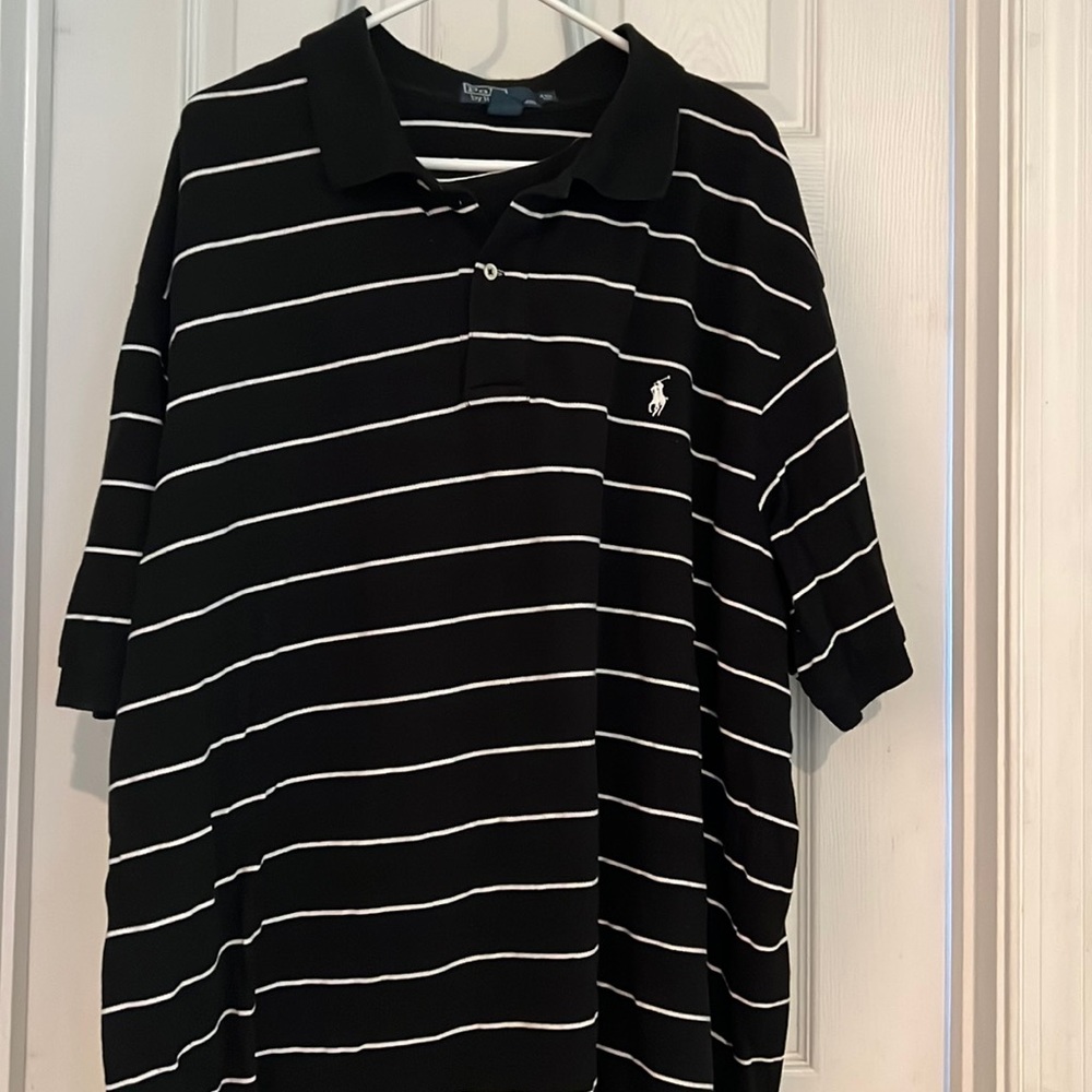 4XB black/white striped Polo By Ralph Lauren 4XB polo